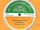 BBC TRANSCRIPTION Top Of The Pops 406 LP UK 1972 HAWKWIND x 2 PRETTY THINGS x 2