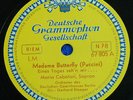 Schellackplatte  - Maria Cebotari - Madame Butterfly (Puccini) - DGG 30 cm