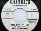 the CAMELOTS the bunny hop double-A WHITE LABEL PROMO1963 R&B INSTRUM 45 w156