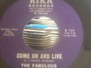 THE FABULOUS JADES - COME ON AND LIVE -  Rika Records Northern Soul