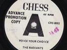 RADIANTS Voice Your Choice RARE UK DEMO 45 northern soul mod dancer CRS 8002