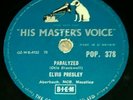 ELVIS PRESLEY PARALYZED SINGLE 78RPM 10INCH 