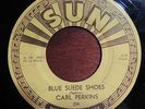 Carl Perkins Blue Suede Shoes/ Honey Dont on Sun 45 rpm 234 VG 1956 Memphis Tenn