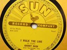 JOHNNY CASH I walk the line / Get rhythm SUN 78rpm Classic COUNTRY 1956  w236