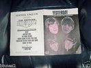 THE BEATLES OFFICIAL ORIGINAL SHEET MUSIC 1965 YESTERDAY Northern Songs Limited