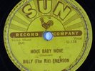 ?HEAR R&B Rocker/Blues 78 rpm BILLY (The Kid) EMERSON Move Baby SUN 214