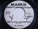 PROMO The Crestones She's a Bad Motorcycle 1963 45rpm VG++