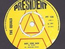 THE EQUALS - BABY COME BACK - DEMO SINGLE - PRESIDENT PROMO
