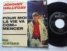 Johnny Hallyday,Single, Pour moi la vie va com-mencer,Philips 373256,dt.Pressung