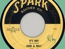 GENE & BILLY It's Hot / Zerlene 45rpm Spark 1955 West Coast doo-wop
