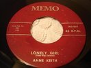 DOOWOP ANNE KEITH EL VENOS Lonely Girl MEMO 897 Stock Copy