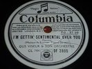 GUS VISEUR & Son Orchestre I'm gettin' sentimental over you 78 COLUMBIA DF2806