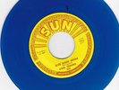 CARL PERKINS 'BLUE SUEDE SHOES' / 'HONEY DON'T' RARE BLUE WAX SUN REPRO 45.