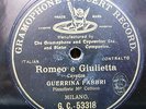 (R) FABBRI GUERRINA Opera 78rpm Black G&T 53318 Romeo e Giulietta-Cavatina