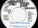 RONNIE DAVIS  YOU ARE THE FOOL  RARE AND KILLER BLACK ARK RECORDING  WICKED DUB
