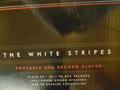 White Stripes Portable USB Record Player