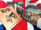 3 x AC/DC LPs DIRTY DEEDS.. IF YOU WANT BLOOD FOR THOSE ABOUT TO ROCK EX VINYL