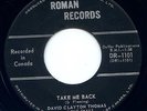 David Clayton Thomas Shays RARE Mod Psych Freakbeat 45 ROMAN Take Me Back LISTEN