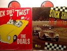 2x The DUALS Stick Shift Twist BOTH COVERS Cartoon SUE Hot Rod SURF Drag RARE