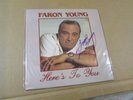 FARON YOUNG here’s to you LP country AUTOGRAPHED SIGNED