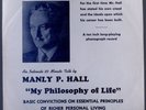 UMPHRED: Manly P. Hall MY PHILOSOPHY OF LIFE 10 Inch Album Red Vinyl EX