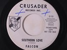 rare Popcorn Oldies 45 FALCON southern love CRUSADER Listen Ronnie Hawkins