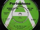RARE UK PARLOPHONE DEMO The Beatles All You Need Is Love UK 7