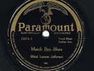 78 RPM Blues  BLIND LEMON JEFFERSON   Paramount 12474  V    Match Box Blues