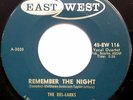 THE DEL LARKS 45 Remember The Night EASTWEST label VG++ DOO WOP bb2481