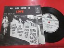 THE BEATLES ALL YOU NEED IS LOVE RARE COVER 7' EP  33RPM VINYL COLOMBIA LOOK jup