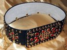 ELVIS 70s BLACK AND RUBY JUMPSUIT BELT 1