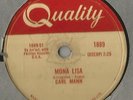 RARE 78 Rpm Record Rockabilly Carl Mann Mona Lisa / A Foolish One