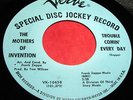 ZAPPA/MOTHERS OF INVENTION Trouble Comin/Brain Police 45 Verve PROMO NM Beauty