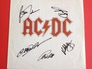 SIGNED AC/DC FLY ON THE WALL ALBUM SLEEVE AUTOGRAPHED BY FIVE