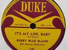 Rare Blues R&B- 78-Bobby Bland?– It's My Life, Baby / Time Out  1955 Duke 141 E+