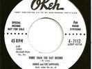HOWIE & SAPPHIRES  doo-wop 45  More Than The Day Before / Rockin' Horse - NM
