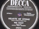 78-COUNTRY-RED FOLEY/BETTY FOLEY-HEARTS OF STONE/NEVER on DECCA-NEW N-
