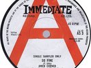 AMEN CORNER So Fine / same (Immediate AS 3) UK 1969 Single Sampler only 45 VG++