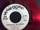 Rare Red Vinyl DJ copy Bob Dylan  Positively 4th Street Columbia 43389