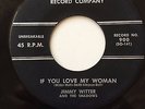 Jimmy Witter & The Shadows-If You Love My Woman Vinyl 45 RARE 1956 Rockabilly NM