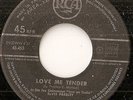 45T ELVIS PRESLEY Love Me Tender  + 1 ORIG FRENCH RCA JUKE BOX 7