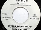 SUGAR PLUMS 45 Lovers Wonderland NEAR MINT Northern Soul PROMO Girl Group w1563