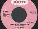 BETTY BIBBS: Enough For Everybody / Everyone But Me 45 (dj) rare Soul