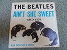 The Beatles Original 45 RPM Record + Rare Sleeve Ain't She Sweet Atco 6308  VG