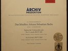 PIERRE FOURNIER - Bach - RARE 3 LPs Archiv Prod Red Stereo SAPM