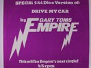 GARY TOMS EMPIRE: Drive My Car 12 (custom cover, some corner wear, sm bottom se