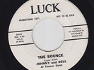 JOHNNY AND DELL The Bounce PROMO 45 on Luck raw bay area doo-wop R&B HEAR