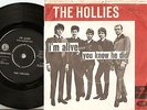THE HOLLIES - I`M ALIVE & YOU KNOW HE DID - DANISH 45+PS 1965 MOD BEAT GARAGE