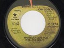 BEATLES 45 LENNON LOS ANGELES PROMO APPLE P-1874 WHATEVER GETS YOU THRU NIGHT