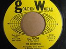 THE SUNLINERS   ALL ALONE   HEAR BOTH  RARE NORTHERN SOUL   GOLDEN WORLD 45